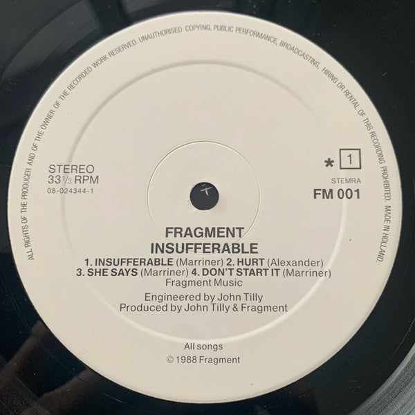 Fragment (4) : Insufferable (LP, Album)