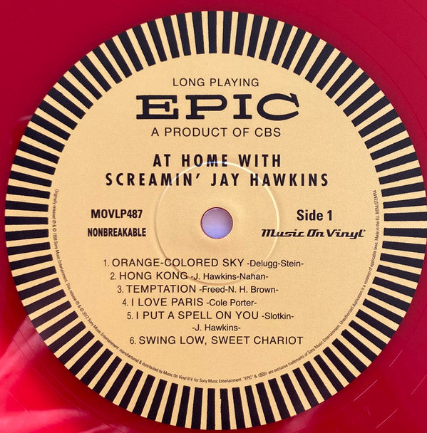 Screamin' Jay Hawkins : At Home With Screamin‘ Jay Hawkins (LP, Album, Mono, Ltd, Num, RE, Red)