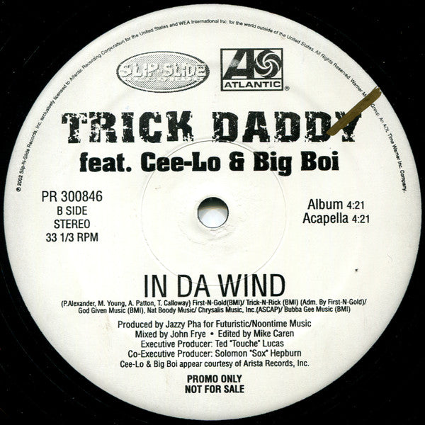 Trick Daddy : In Da Wind (12", Promo)