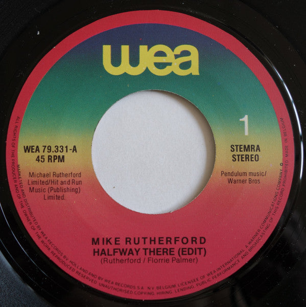 Mike Rutherford : Halfway There (7", Single)