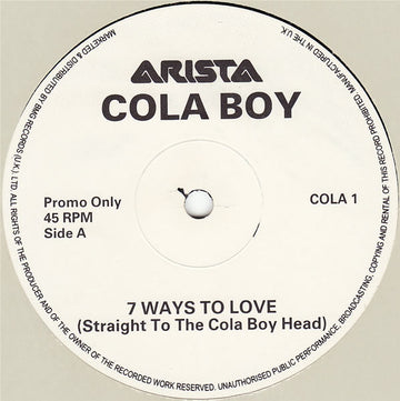 Cola Boy : 7 Ways To Love (12", Promo)