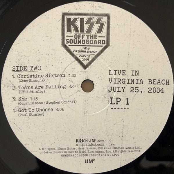Kiss : Off The Soundboard Live In Virginia Beach July 25, 2004 (3xLP, 180)
