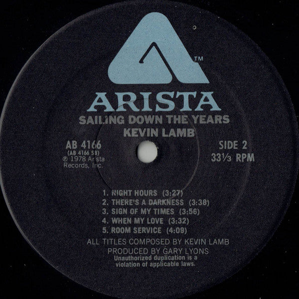 Kevin Lamb : Sailing Down The Years (LP, Album)