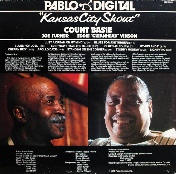 Count Basie, Joe Turner*, Eddie "CleanHead" Vinson : Kansas City Shout (LP, Album, Red)