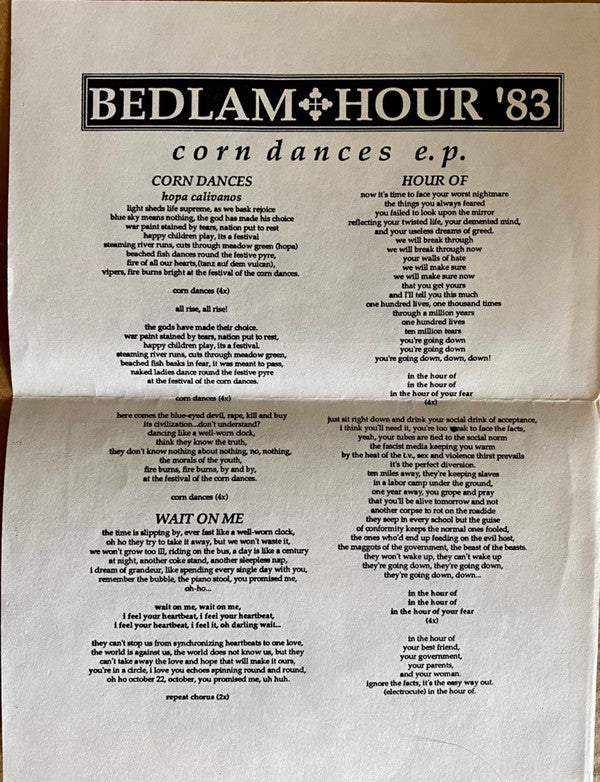 Bedlam Hour : Corn Dances (7")