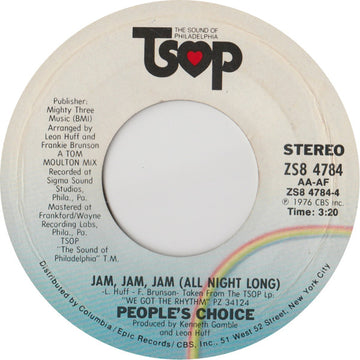 People's Choice : Jam, Jam, Jam (All Night Long) (7", Single, Styrene, Pit)