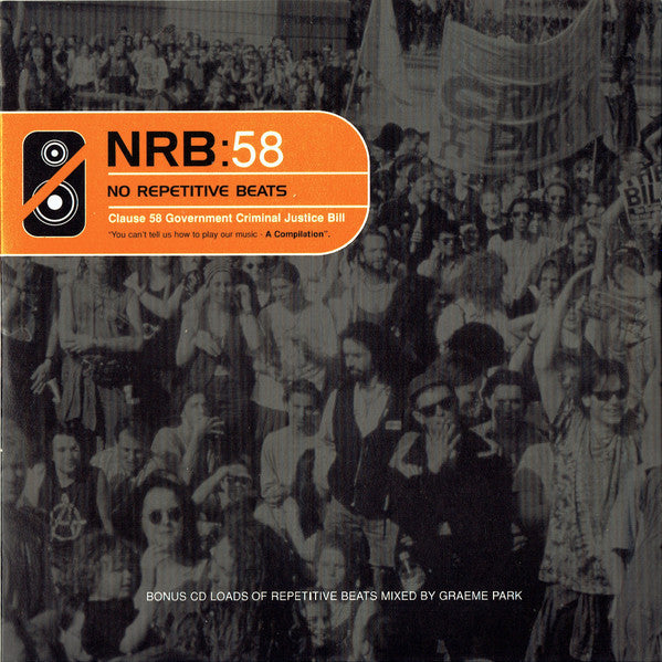 Various : No Repetitive Beats (Clause 58 Government Criminal Justice Bill) Compilation LP (2xLP, Album, Comp, Gat + 12", EP + CD, Mixed + Ltd)