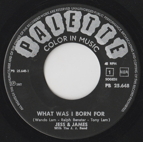 Jess & James With The J.J. Band : Move / What Was I Born For (7", Single)