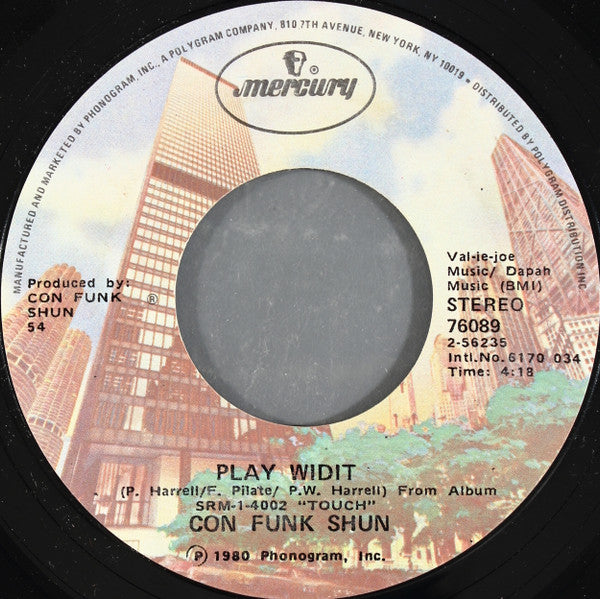 Con Funk Shun : Play Widit / Too Tight (7", Styrene, 54 )