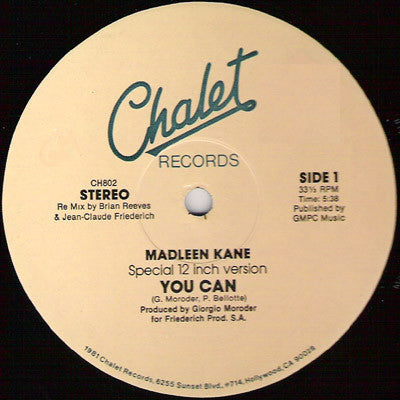 Madleen Kane : You Can (12")