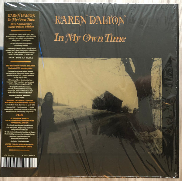 Karen Dalton : In My Own Time (2x12", Album, RE, 180 + 12", S/Sided, EP, Etch, 18)