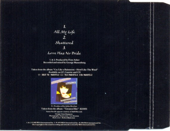 Linda Ronstadt Featuring Aaron Neville : All My Life (CD, Single)