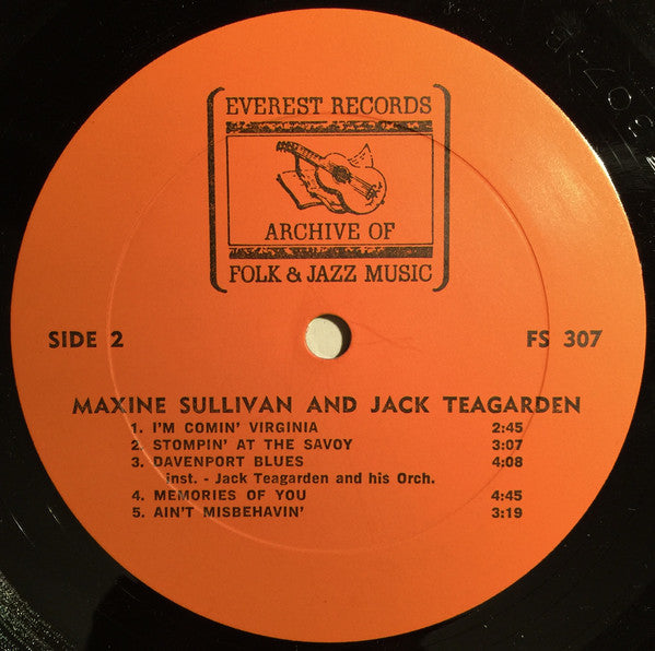 Maxine Sullivan And Jack Teagarden : Maxine Sullivan And Jack Teagarden (LP)