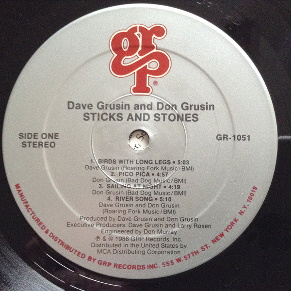 Dave Grusin, Don Grusin : Sticks And Stones (LP, Album, Car)