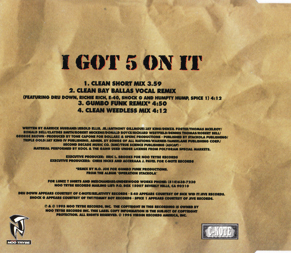 Luniz : I Got 5 On It (CD, Maxi)