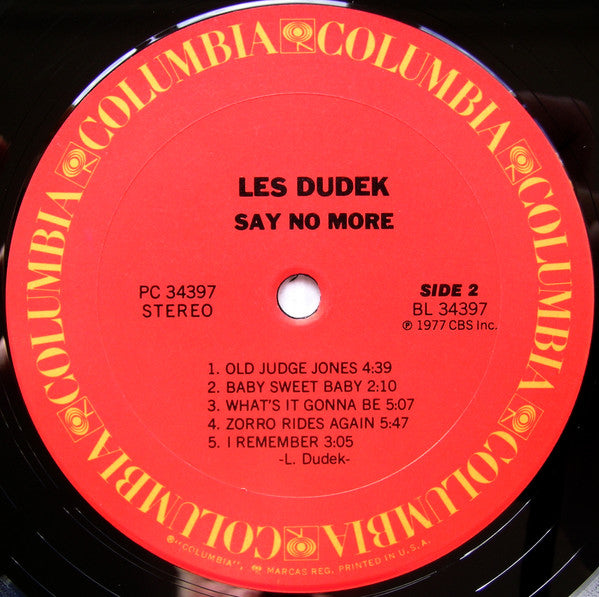 Les Dudek : Say No More (LP, Album, Pit)