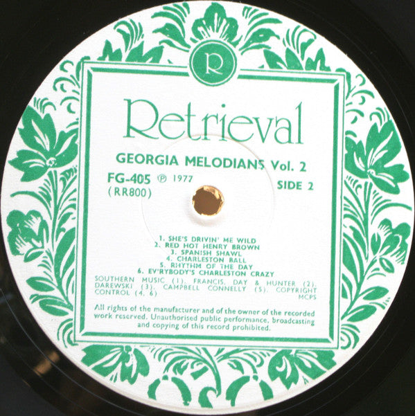 The Georgia Melodians : Volume Two 1924 - 1926 (LP, Comp)