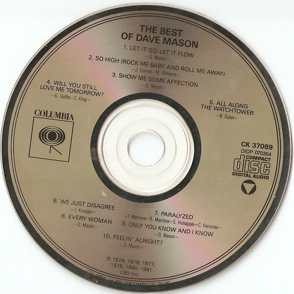 Dave Mason : The Best Of Dave Mason (CD, Comp)