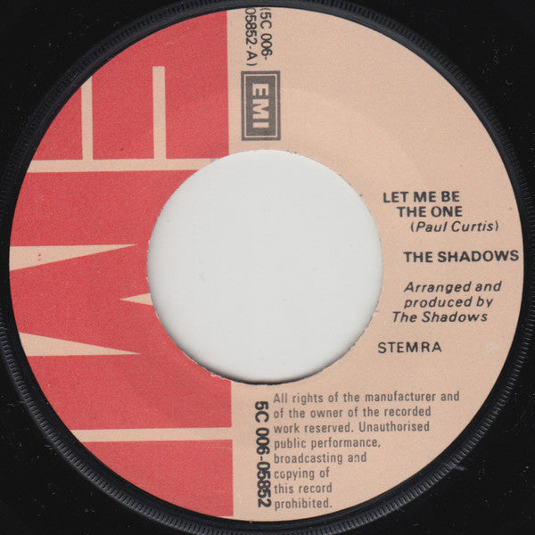 The Shadows : Let Me Be The One (7")