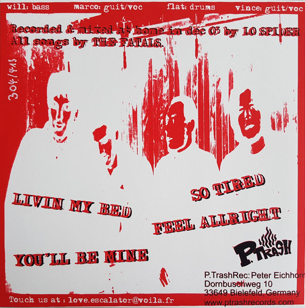 The Fatals : Livin My Bed (7", Ltd, RP, Whi)