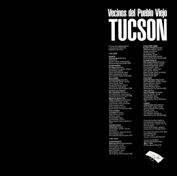 Various : Vecinos Del Pueblo Viejo - Tucson Compilation (LP, Comp)