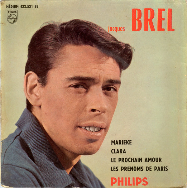 Jacques Brel : Marieke (7", EP, Mono)