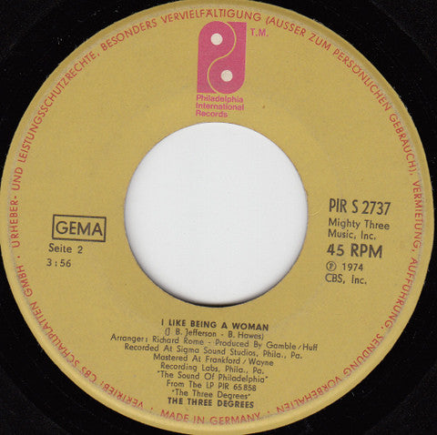 The Three Degrees : Get Your Love Back (7")