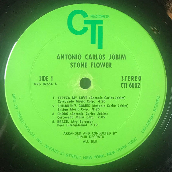 Antonio Carlos Jobim : Stone Flower (LP, Album, Gre)