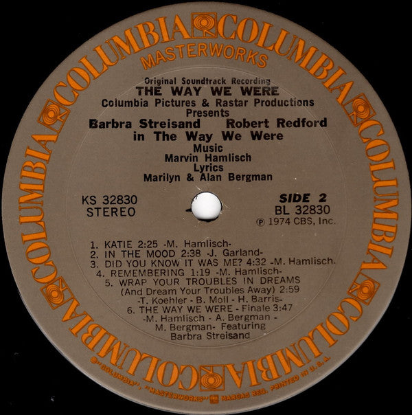 Marvin Hamlisch : The Way We Were (Original Soundtrack Recording) (LP, Album, Ter)