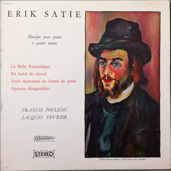 Erik Satie – Francis Poulenc, Jacques Février : Musique Pour Piano à Quatre Mains (LP, RE, Blu)