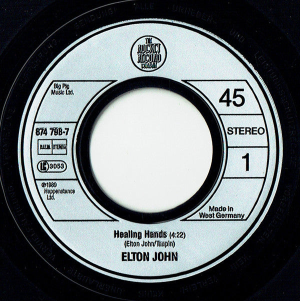 Elton John : Healing Hands (7", Single)