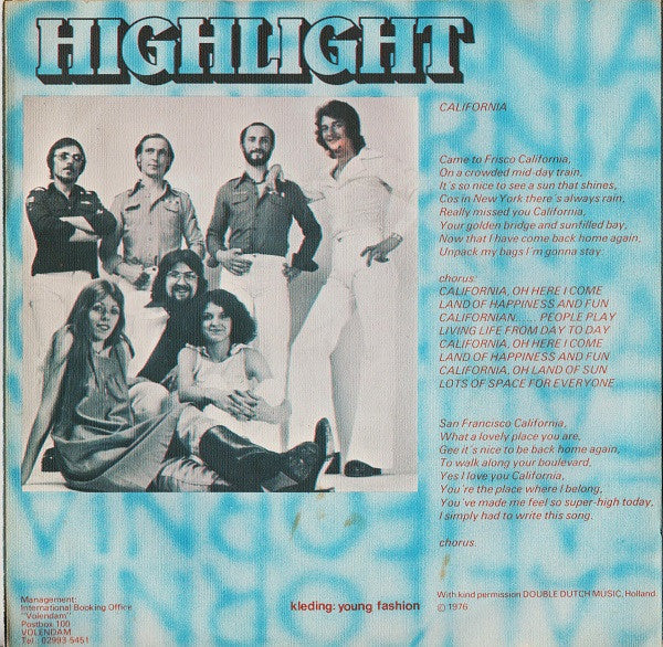 Highlight (2) : California (7", Single)