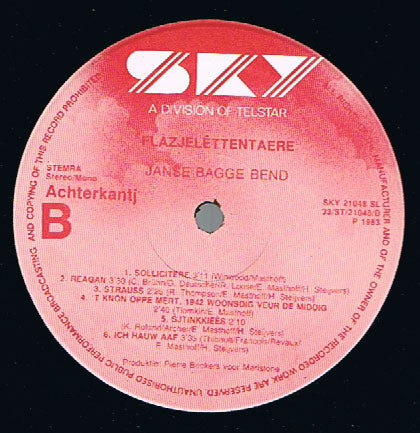 Janse Bagge Bend : Flazjelêttentaere (LP, Album)