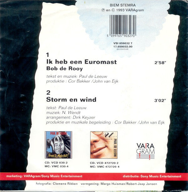 Paul de Leeuw / Bob de Rooy : Storm En Wind / Ik Heb Een Euromast (7", Single)