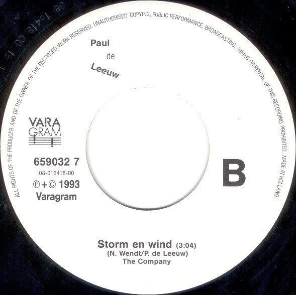 Paul de Leeuw / Bob de Rooy : Storm En Wind / Ik Heb Een Euromast (7", Single)