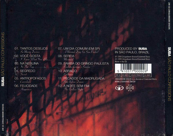 Suba : São Paulo Confessions (CD, Album, Dig)