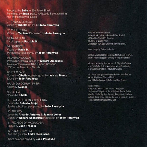 Suba : São Paulo Confessions (CD, Album, Dig)