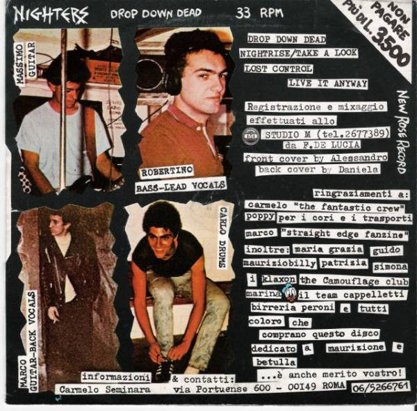 Nighters : Drop Down Dead EP (7", EP)