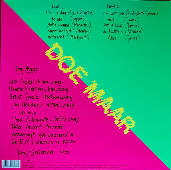 Doe Maar : Skunk (LP, Album, RE)