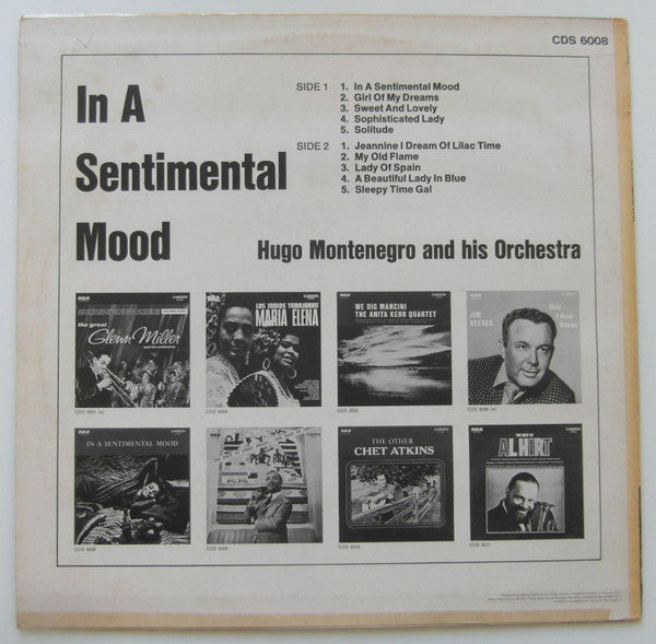 Hugo Montenegro And His Orchestra : In A Sentimental Mood (LP, Album)