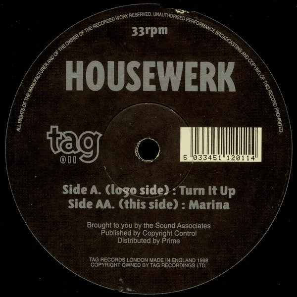 Housewerk : Turn It Up / Marina (12")