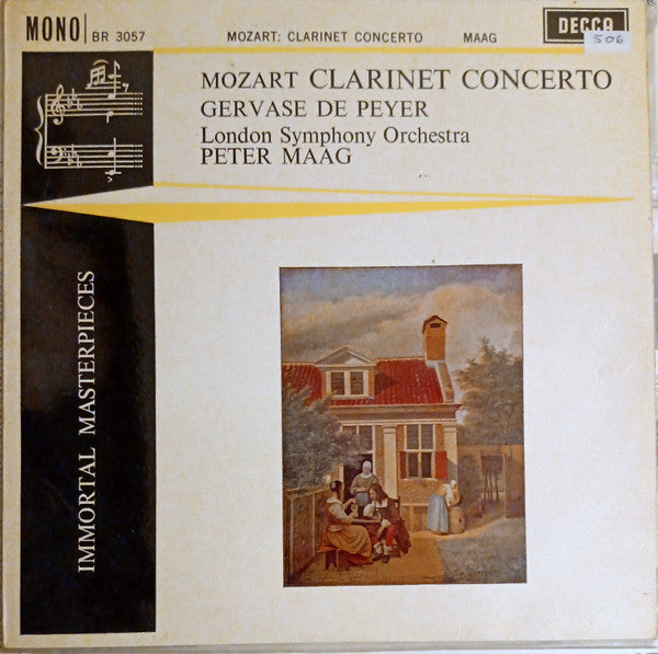 Wolfgang Amadeus Mozart – Gervase De Peyer, London Symphony Orchestra, Peter Maag : Clarinet Concerto (10", Mono, RE)