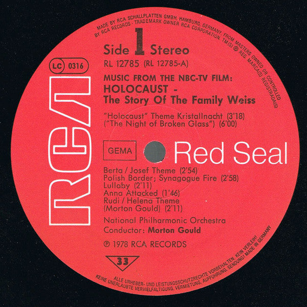 Morton Gould : Holocaust The Story Of The Family Weiss (LP)