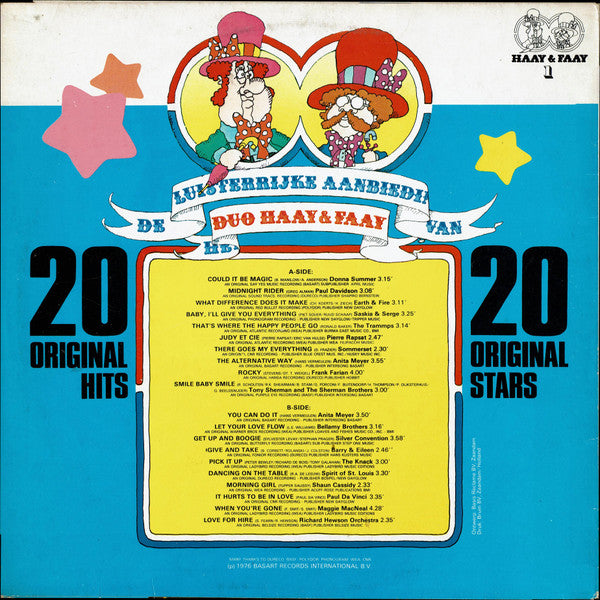 Various : 20 Original Hits / 20 Original Stars (LP, Comp)