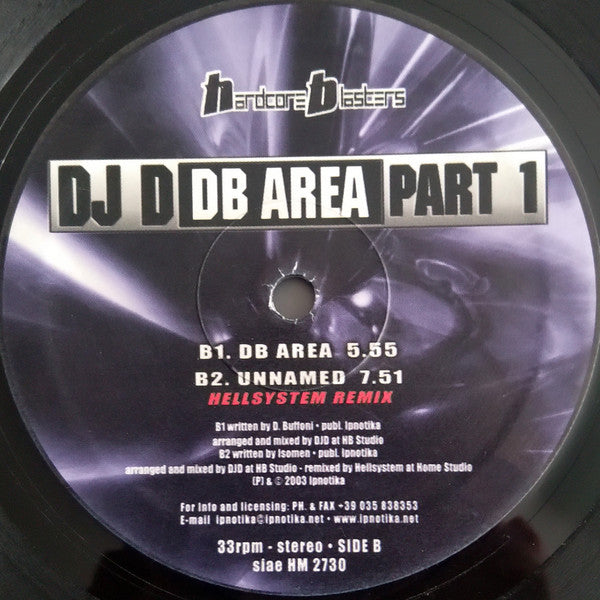 DJ D : DB Area Part 1 (12")