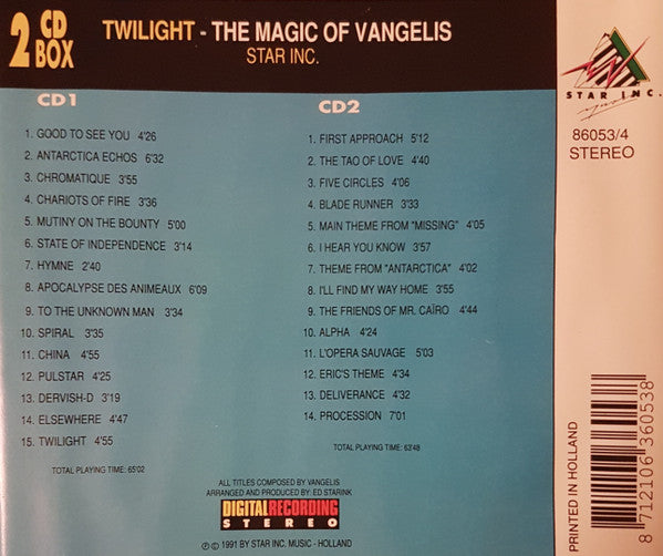 Star Inc. : Twilight - The Magic Of Vangelis (2xCD, Comp)