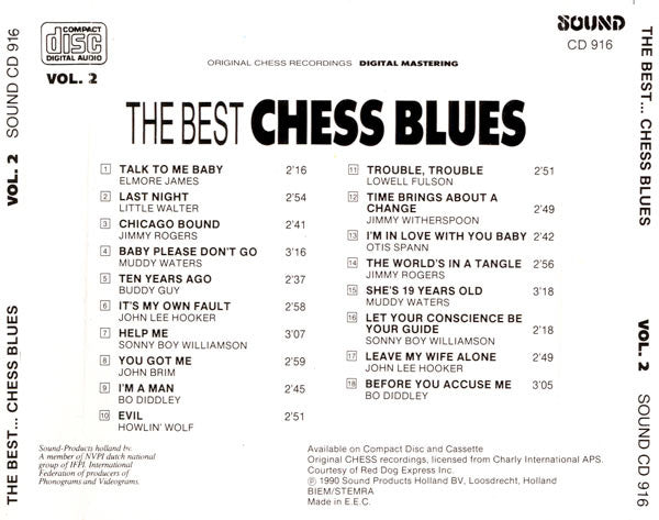 Various : The Best Chess Blues (Volume 2) (CD, Comp)