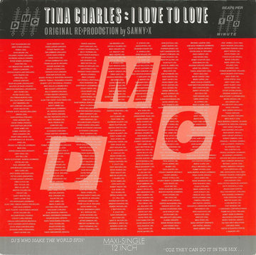 Tina Charles : I Love To Love  (12", Maxi)