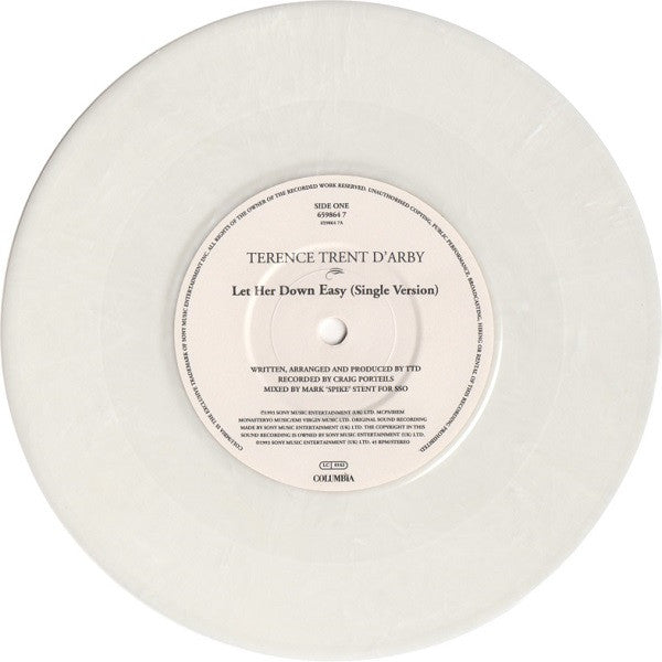 Terence Trent D'Arby : Let Her Down Easy (7", Single, Ltd, Whi)