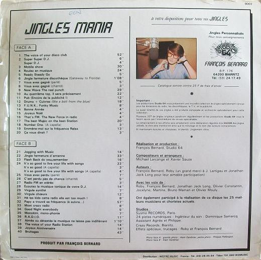 François Bernard Avec L'Aimable Participation De Roby (15) : Jingles Mania - Radio Discothèques (LP)